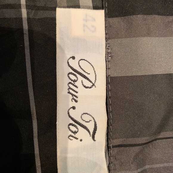 Ladies woven Dressy Plaid Blouse - Picture 5 of 8